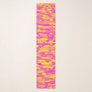Abstract Pattern Pink Yellow Orange Scarf