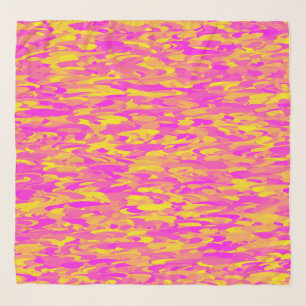 Abstract Pattern Pink Yellow Orange Scarf