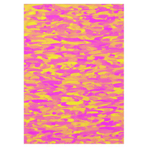 Abstract Pattern Pink Yellow Orange Tablecloth