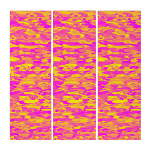 Abstract Pattern Pink Yellow Orange Triptych