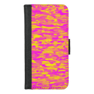 Abstract Pattern Pink Yellow Orange Wallet Case