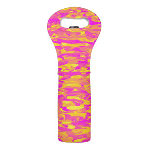 Abstract Pattern Pink Yellow Orange Wine Bag