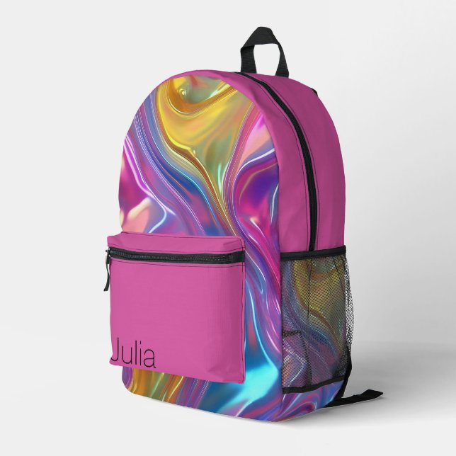 Abstract Pattern  Printed Backpack (Back Corner Right)