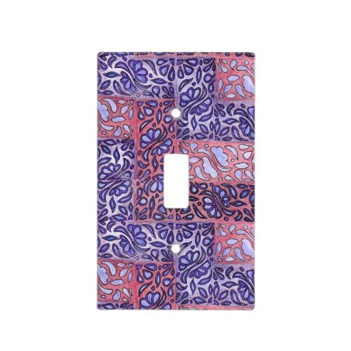 Abstract Pattern Purple and Pink Light Switch Cover