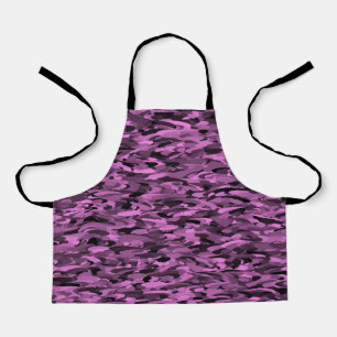 Abstract Pattern Purple Black Apron