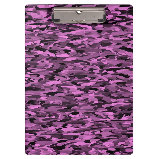 Abstract Pattern Purple Black Clipboard (Front)