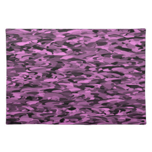 Abstract Pattern Purple Black Cloth Placemat