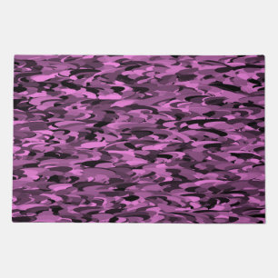 Abstract Pattern Purple Black Doormat