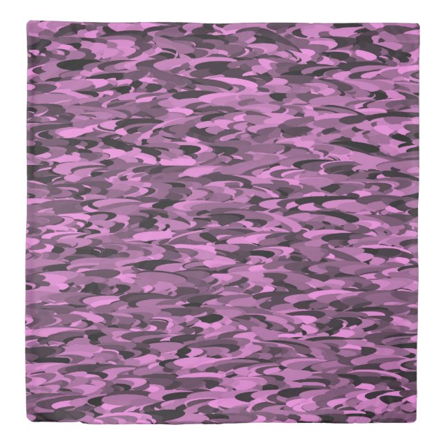 Abstract Pattern Purple Black Duvet Cover (Front)