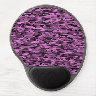 Abstract Pattern Purple Black Gel Mouse Pad