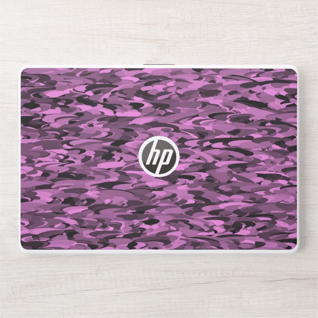 Abstract Pattern Purple Black HP Laptop Skin (Front)
