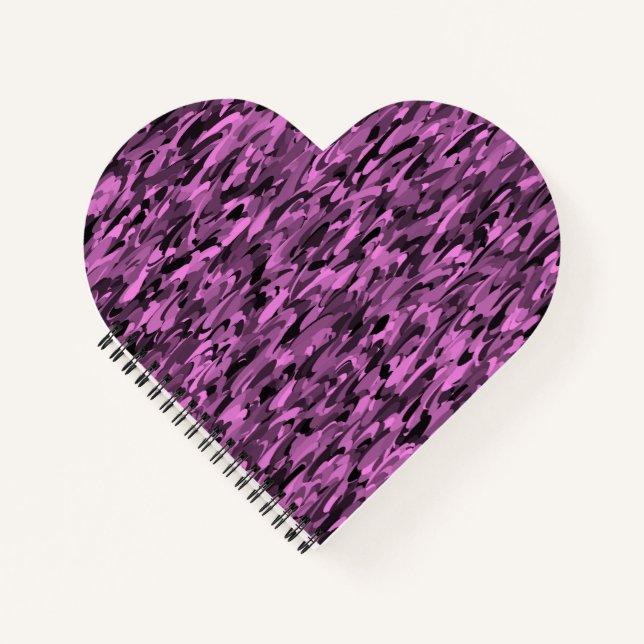 Abstract Pattern Purple Black Notebook (Front)