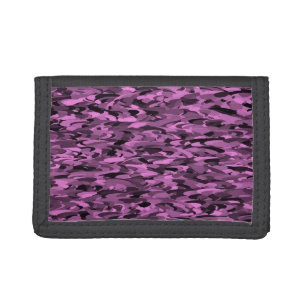 Abstract Pattern Purple Black Photo Wallet