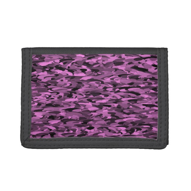 Abstract Pattern Purple Black Photo Wallet (Front)