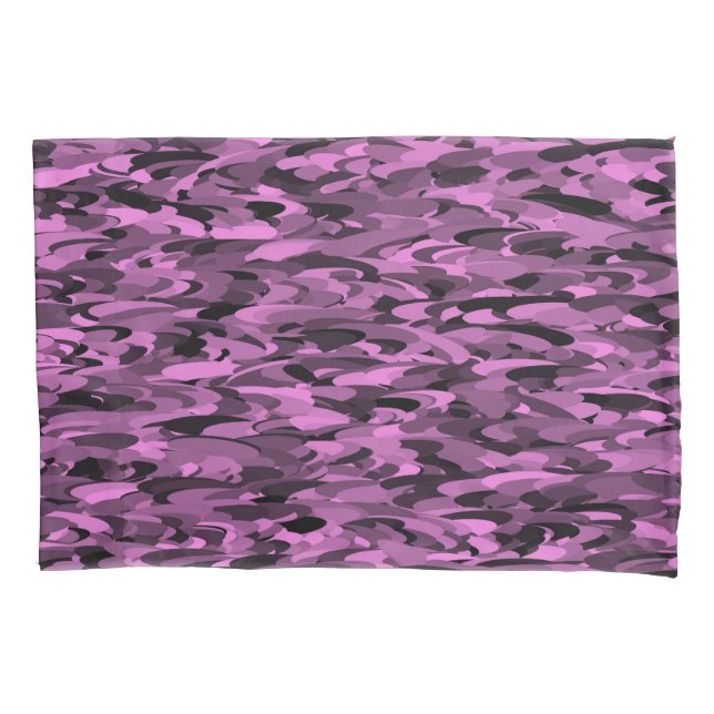 Abstract Pattern Purple Black Pillow Case (Front-Left)