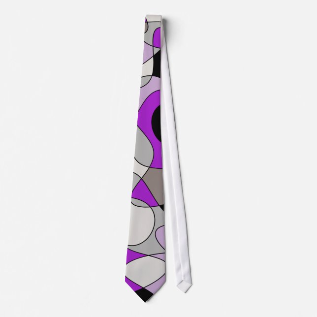 Abstract pattern - purple. neck tie (Front)
