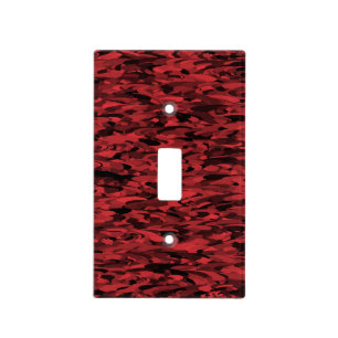Abstract Pattern Red Black Light Switch Cover