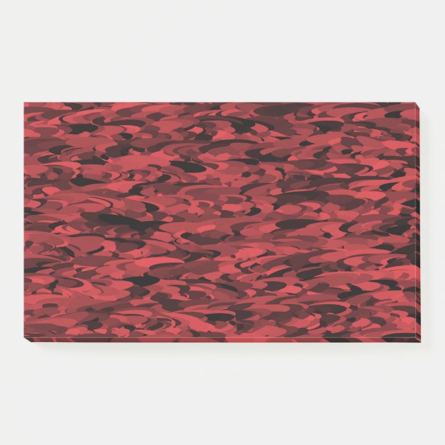Abstract Pattern Red Black Post-it Notes (Front)