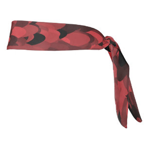Abstract Pattern Red Black Tie Headband