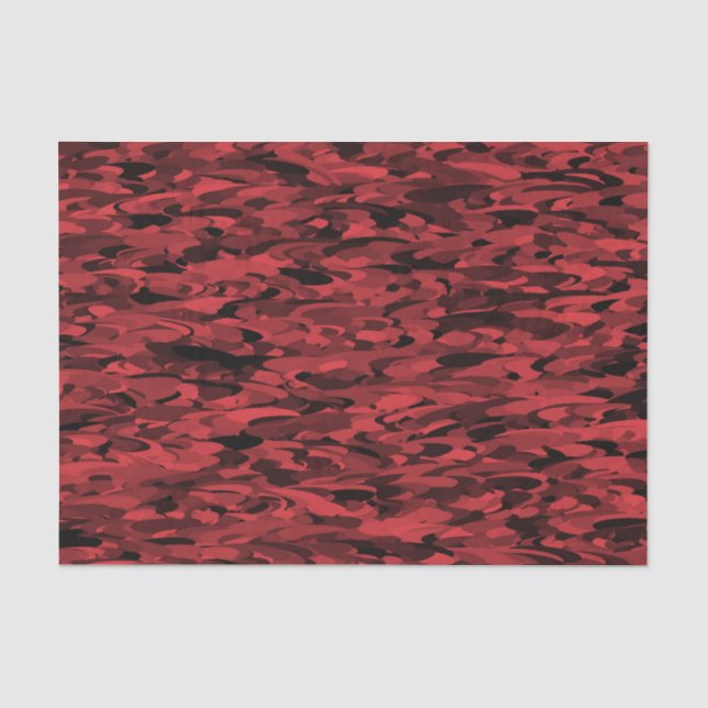 Abstract Pattern Red Black Tissue Paper (Front)