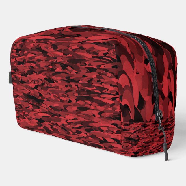 Abstract Pattern Red Black toiletry Bag (Right Corner)