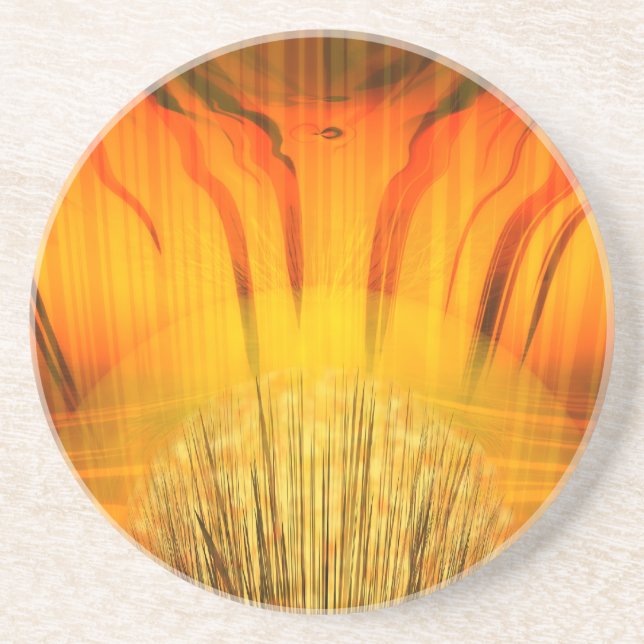 abstract pattern sandstone coaster (Front)