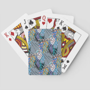Abstract pattern seamless illustration 3 poker cards