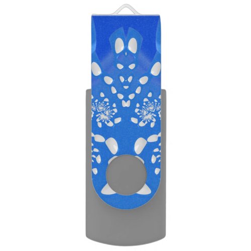ABSTRACT PATTERN  Shades Blue and White  Flash Drive