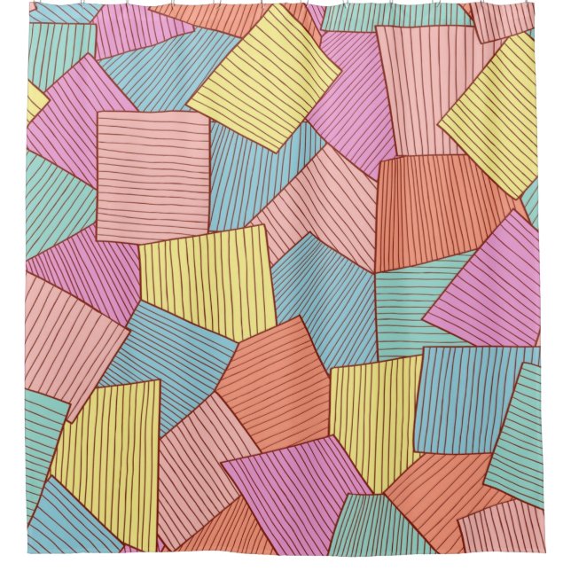 Abstract pattern shower curtain (Front)