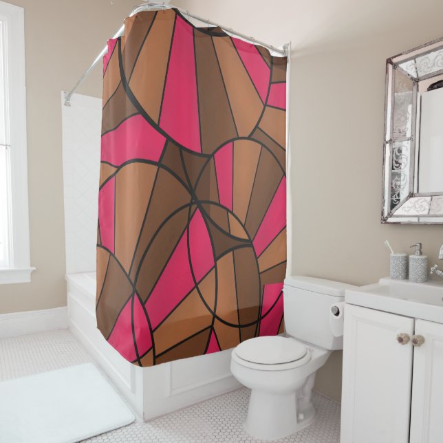 Abstract pattern shower curtain (In Situ)