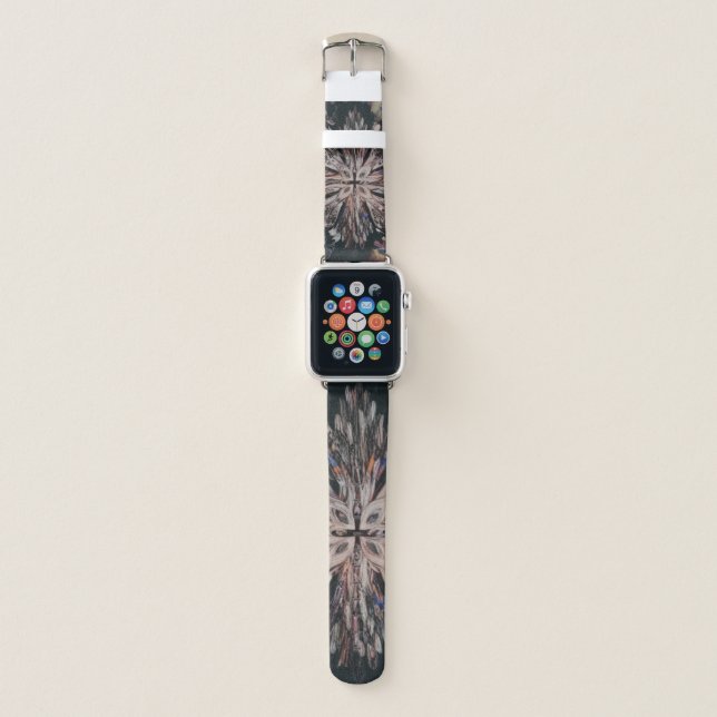 Abstract Pattern Silhouette Apple Watch Band – (Front)