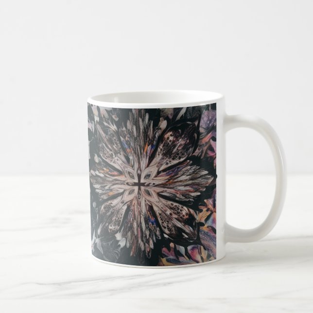 Abstract Pattern Silhouette – Artistic Modern Flor Coffee Mug (Right)