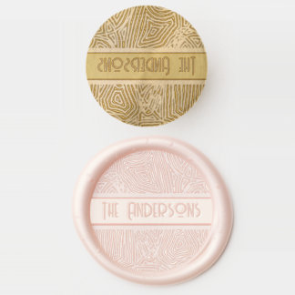 Abstract Pattern Solid Brass Wax Stamper