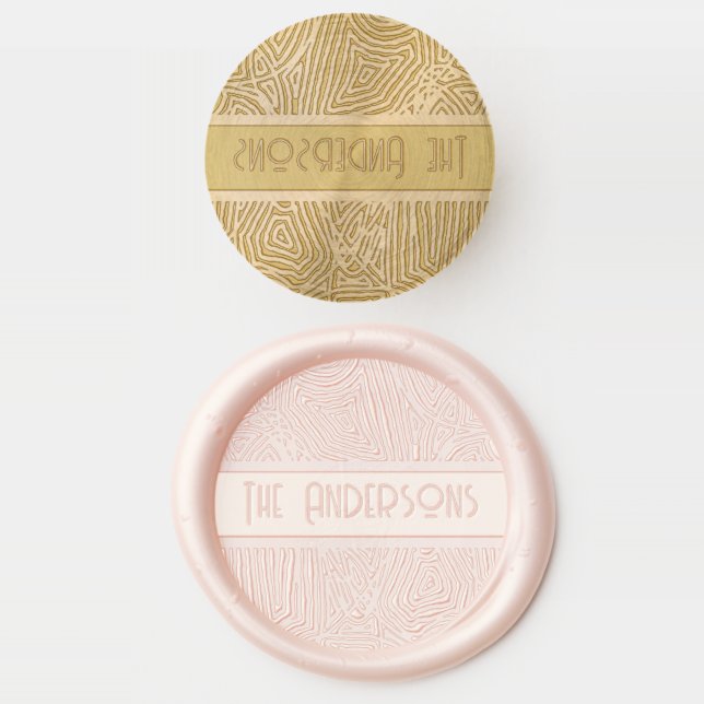 Abstract Pattern Solid Brass Wax Stamper (Stamped)