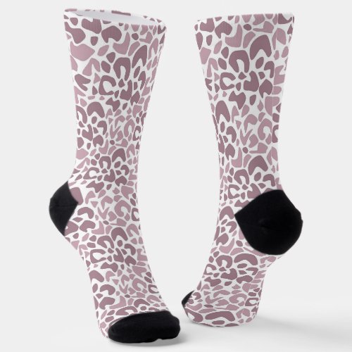 Abstract pattern spotted brown and beige socks