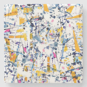 Abstract pattern stone coaster