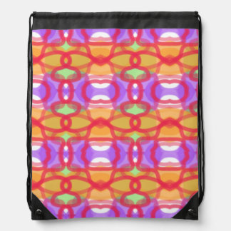Abstract Pattern Stripe Design Gym Drawstring Bag