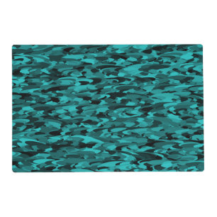 Abstract Pattern Teal Laminated Placemat
