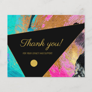 Abstract pattern thank you flyer