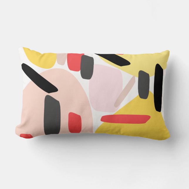 Abstract Pattern Throw Pillow (Front)