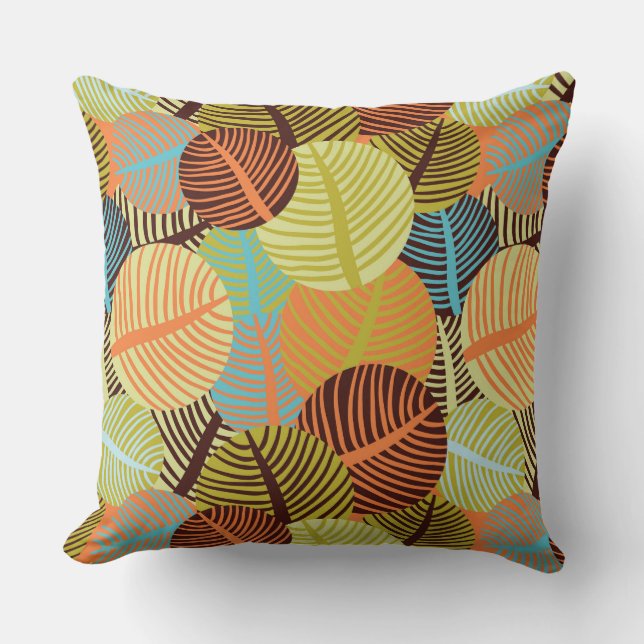 Abstract pattern throw pillow (Front)