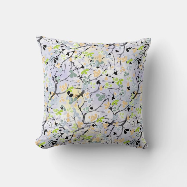 Abstract pattern throw pillow (Front)