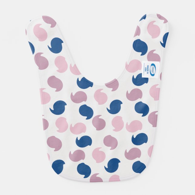 Abstract Pattern Tweaked Circle  Baby Bib (Back)