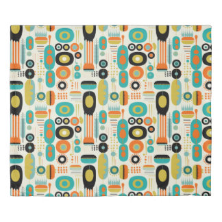Abstract Pattern Vibrant Retro Mid Century Modern Duvet Cover