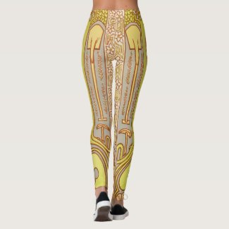 Abstract Pattern Vintage Yellow Gray Women's