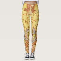 Colorful Artistic Funky Pattern Textured Paint v2 Leggings