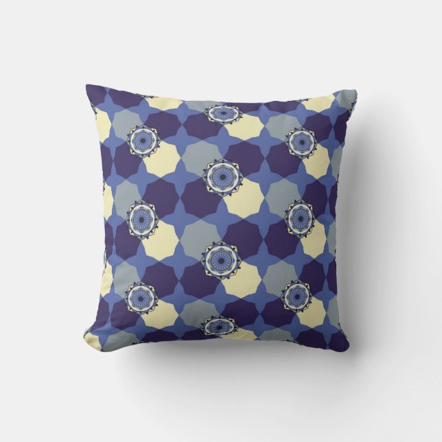 Abstract pattern with classic Arabic elementsabstr Throw Pillow (Front)