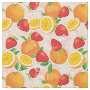Abstract pattern with strawberry fabric