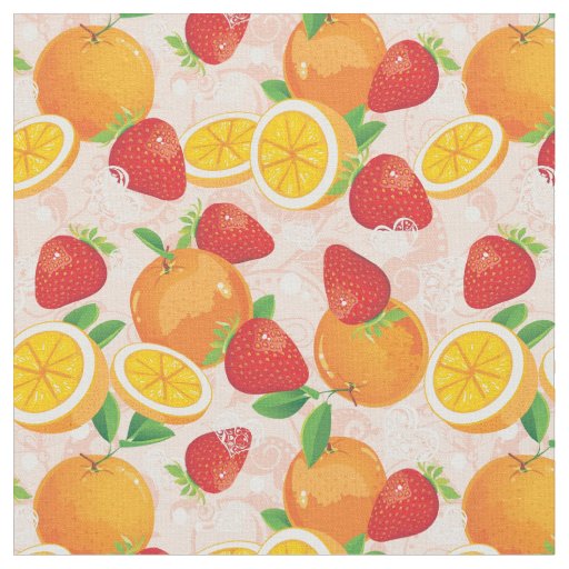 Abstract pattern with strawberry fabric