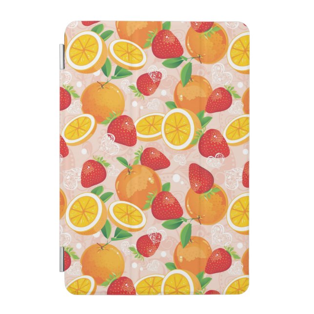 Abstract pattern with strawberry iPad mini cover (Front)